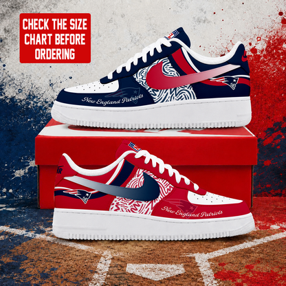 FLASH SALE - NEW CUSTOMIZED NFL27 NEP NEW ENGLAND PATRIOTS AF1 SHOES
