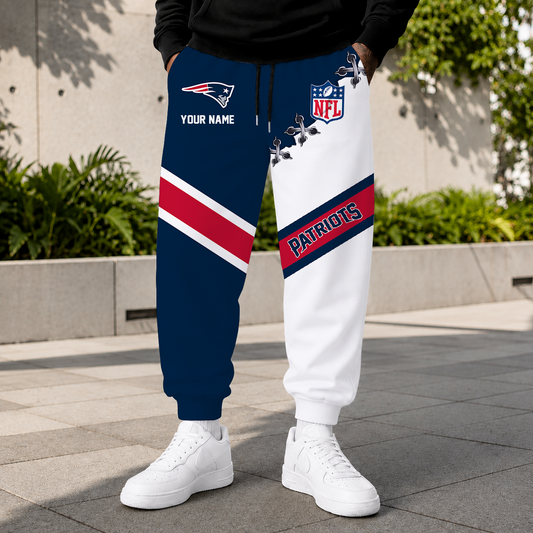 FLASH SALE - NEW CUSTOMIZED NFL27 NEP NEW ENGLAND PATRIOTS SWEATPANTS