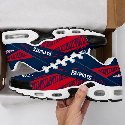 LIMITED EDITION - NEW CUSTOMIZED NFL27 NEP NEW ENGLAND PATRIOTS AIR MAX PLUS SNEAKERS