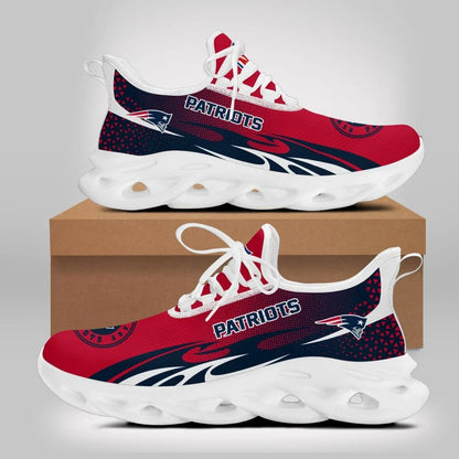 VIRAL EDITION - NEW CUSTOMIZED NFL27 NEP NEW ENGLAND PATRIOTS UNISEX MAX SOUL SHOES