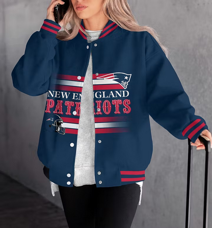 FINAL SALE - NEW CUSTOMIZED NFL27 NEP NEW ENGLAND PATRIOTS SATIN VARSITY & BASEBALL JACKET