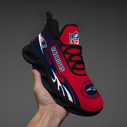 VIRAL EDITION - NEW CUSTOMIZED NFL27 NEP NEW ENGLAND PATRIOTS UNISEX MAX SOUL SHOES