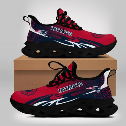 VIRAL EDITION - NEW CUSTOMIZED NFL27 NEP NEW ENGLAND PATRIOTS UNISEX MAX SOUL SHOES