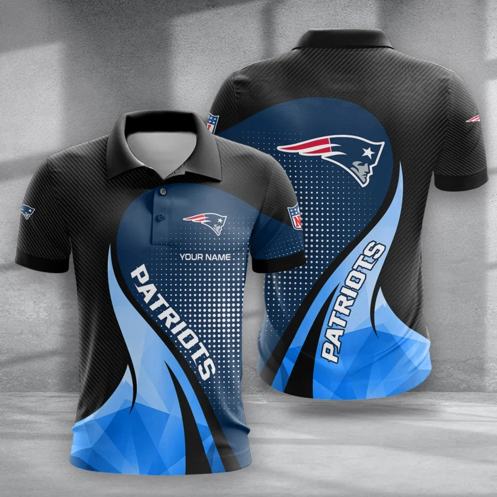LIMITED EDITION - NEW CUSTOMIZED NFL27 NEP NEW ENGLAND PATRIOTS POLO, T-SHIRT & SHORT PANTS SET