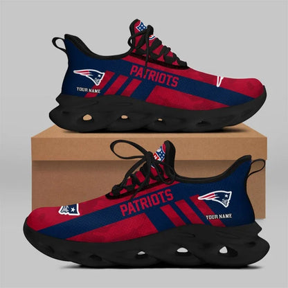 VIRAL EDITION - NEW CUSTOMIZED NFL27 NEP NEW ENGLAND PATRIOTS UNISEX MAX SOUL SHOES
