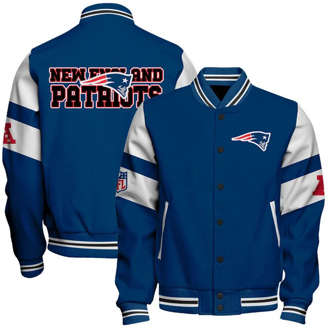 VIRAL EDITION - NEW CUSTOMIZED NFL27 NEP NEW ENGLAND PATRIOTS SATIN VARSITY & BASEBALL JACKET