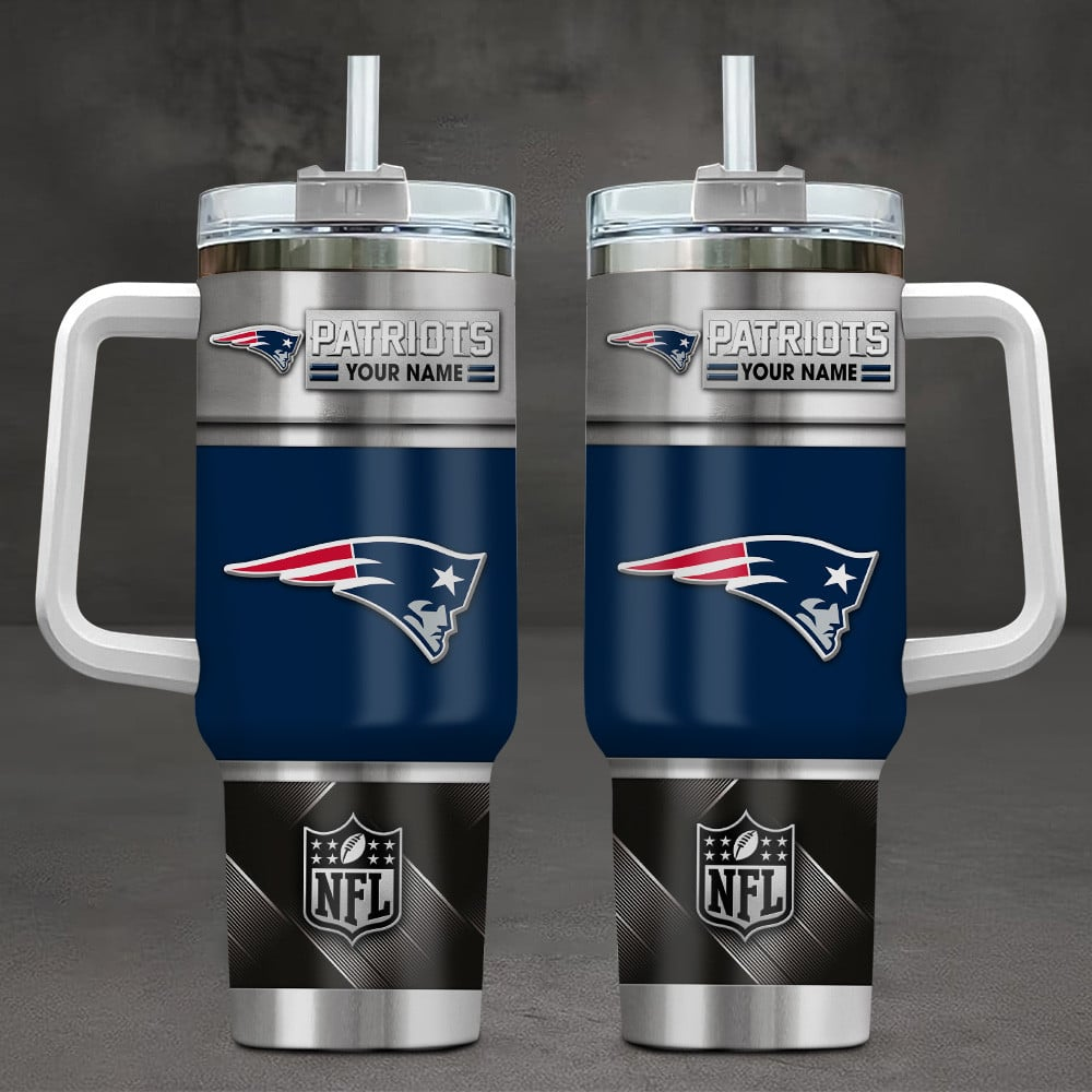 FINAL SALE - NEW CUSTOMIZED NFL27 NEP NEW ENGLAND PATRIOTS TUMBLER CUP