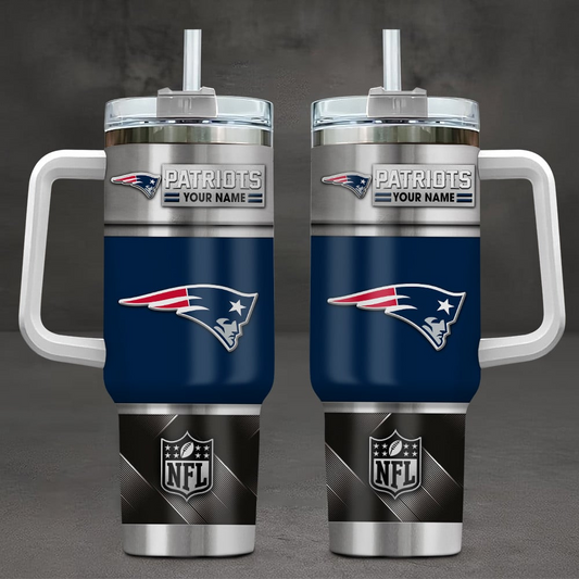 FINAL SALE - NEW CUSTOMIZED NFL27 NEP NEW ENGLAND PATRIOTS TUMBLER CUP