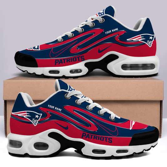 FINAL SALE - NEW CUSTOMIZED NFL27 NEP NEW ENGLAND PATRIOTS AIR MAX PLUS SNEAKERS