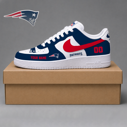 ELITE EDITION - NEW CUSTOMIZED NFL27 NEP NEW ENGLAND PATRIOTS AF1 SHOES