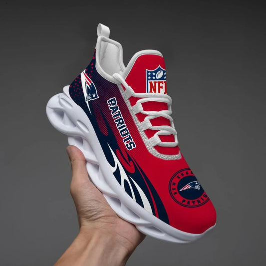 VIRAL EDITION - NEW CUSTOMIZED NFL27 NEP NEW ENGLAND PATRIOTS UNISEX MAX SOUL SHOES