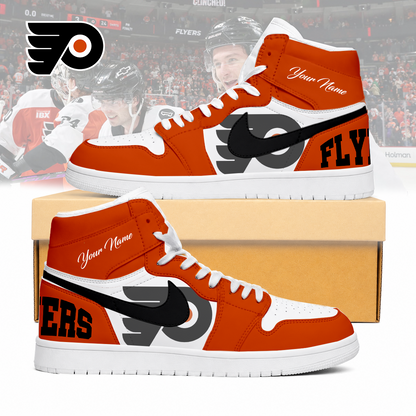 FINAL SALE - NEW CUSTOMIZED NHL27 PPF PHILADELPHIA FLYERS AIR JORDAN SNEAKERS