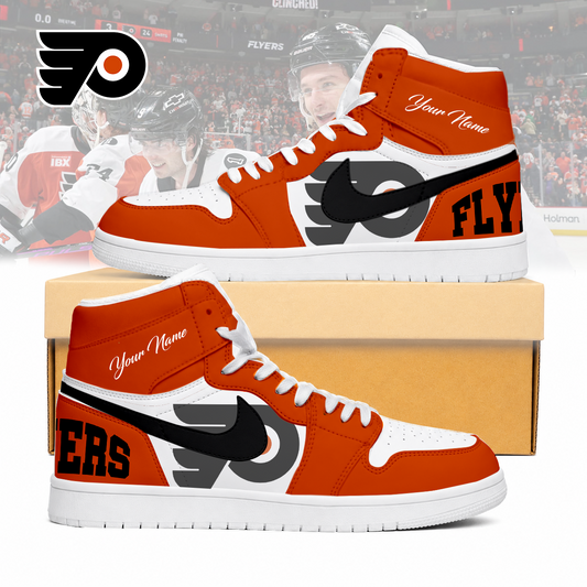 FINAL SALE - NEW CUSTOMIZED NHL27 PPF PHILADELPHIA FLYERS AIR JORDAN SNEAKERS