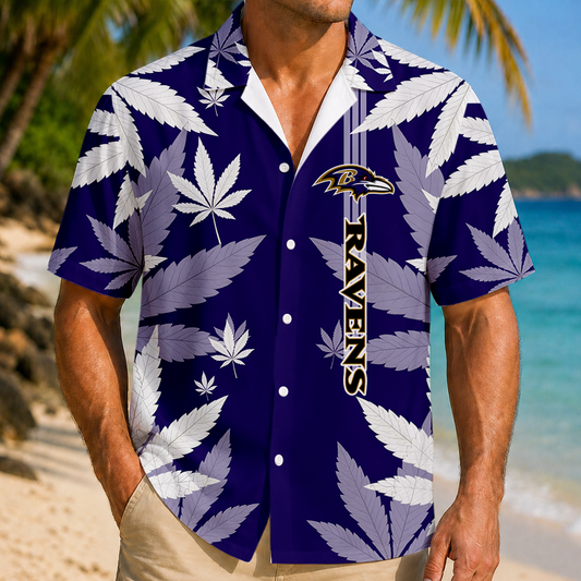 FINAL SALE - NEW CUSTOMIZED NFL28 BTR BALTIMORE RAVENS UNISEX HAWAIIAN SHIRT