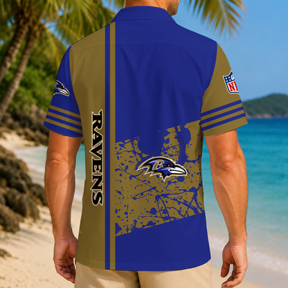 FINAL SALE - NEW CUSTOMIZED NFL28 BTR BALTIMORE RAVENS UNISEX HAWAIIAN SHIRT