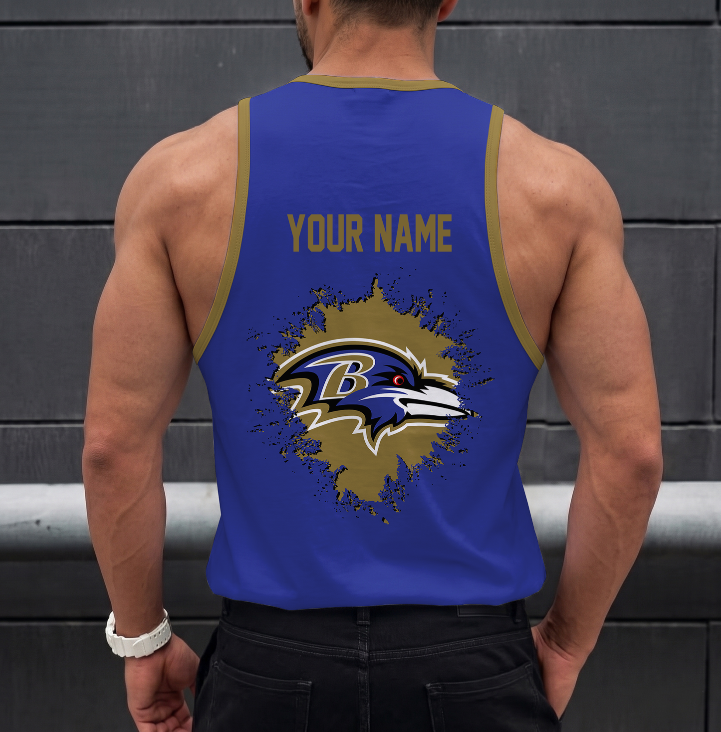 LIMITED EDITION - NEW CUSTOMIZED NFL28 BTR BALTIMORE RAVENS UNISEX TANK TOP