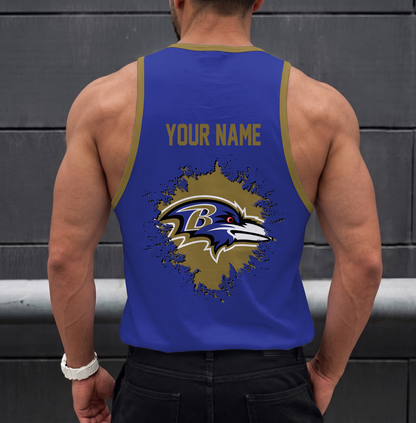 LIMITED EDITION - NEW CUSTOMIZED NFL28 BTR BALTIMORE RAVENS UNISEX TANK TOP