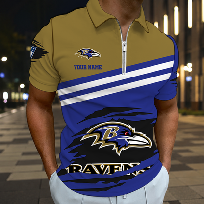 FINAL SALE - NEW CUSTOMIZED NFL28 BTR BALTIMORE RAVENS T-SHIRT, POLO SHIRT, ZIP POLO SHIRT, SWEATSHIRT, HOODIE & ZIP HOODIE