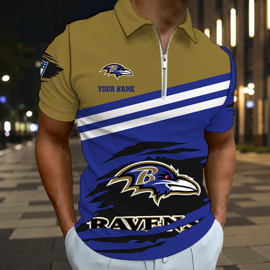 FINAL SALE - NEW CUSTOMIZED NFL28 BTR BALTIMORE RAVENS T-SHIRT, POLO SHIRT, ZIP POLO SHIRT, SWEATSHIRT, HOODIE & ZIP HOODIE