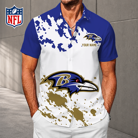 LIMITED EDITION - NEW CUSTOMIZED NFL28 BTR BALTIMORE RAVENS UNISEX HAWAIIAN SHIRT
