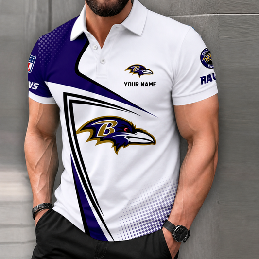 FINAL SALE - NEW CUSTOMIZED NFL28 BTR BALTIMORE RAVENS T-SHIRT, POLO SHIRT, ZIP POLO SHIRT, SWEATSHIRT, HOODIE & ZIP HOODIE