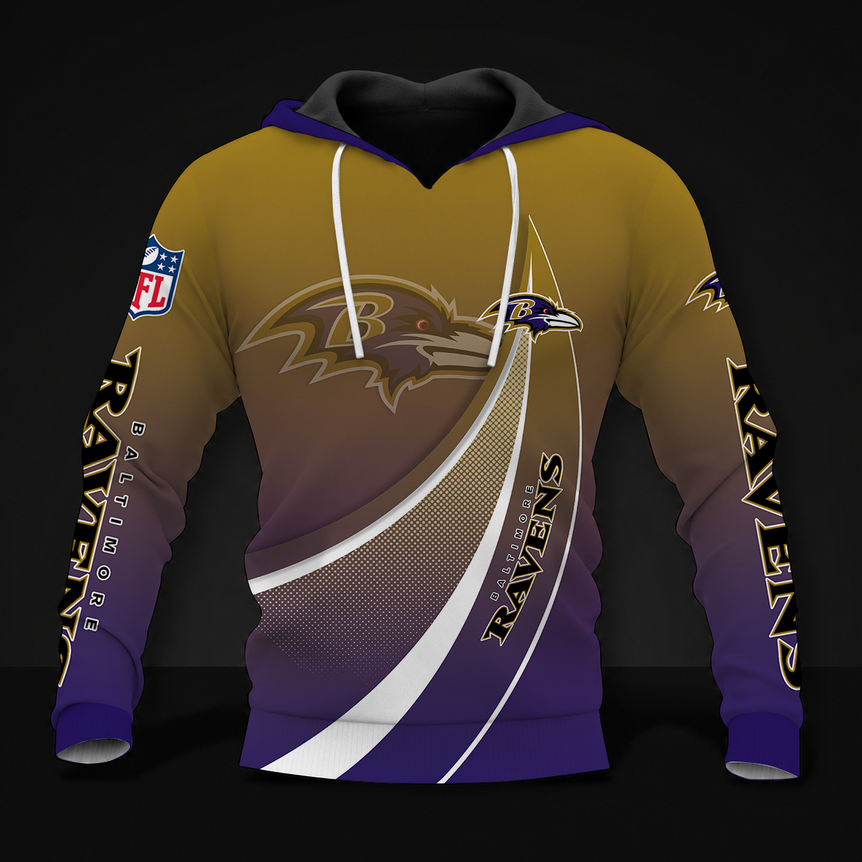 FINAL SALE - NEW CUSTOMIZED NFL28 BTR BALTIMORE RAVENS POLO SHIRT, ZIP POLO SHIRT, T-SHIRT, HOODIE, ZIP HOODIE & SWEATSHIRT