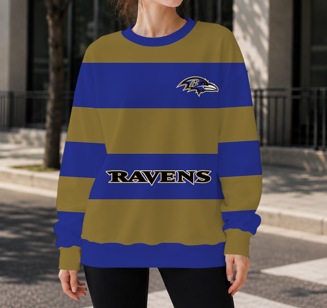 HOT DEAL- NEW CUSTOMIZED NFL28 BTR BALTIMORE RAVENS UNISEX SWEATSHIRT
