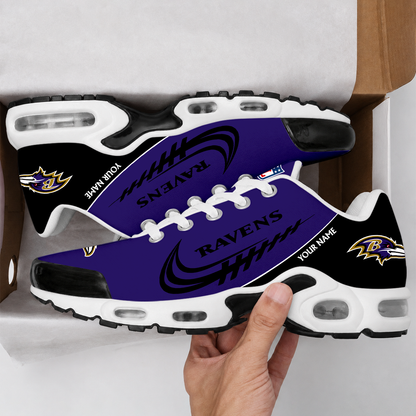 FLASH SALE - NEW CUSTOMIZED NFL28 BTR BALTIMORE RAVENS AIR MAX PLUS SNEAKERS