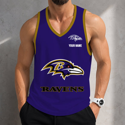 VIRAL EDITION - NEW CUSTOMIZED NFL28 BTR BALTIMORE RAVENS TANK TOP
