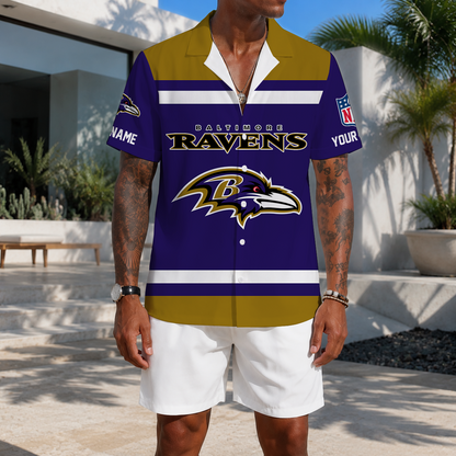 FLASH SALE - NEW CUSTOMIZED NFL28 BTR BALTIMORE RAVENS UNISEX HAWAIIAN SHIRT