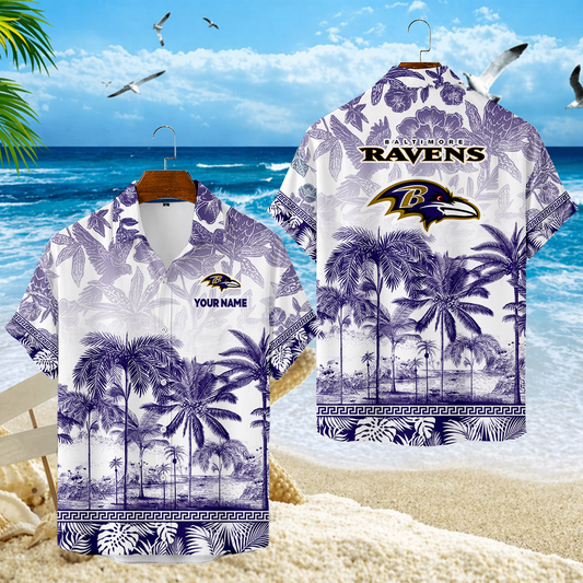 LIMITED EDITION - NEW CUSTOMIZED NFL28 BTR BALTIMORE RAVENS UNISEX HAWAIIAN SHIRT