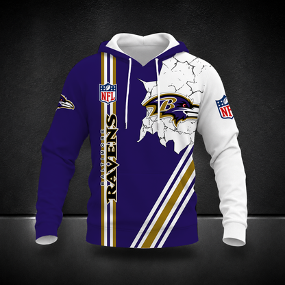 FINAL SALE- NEW CUSTOMIZED NFL28 BTR BALTIMORE RAVENS T-SHIRT, POLO SHIRT, ZIP POLO SHIRT, SWEATSHIRT, HOODIE & ZIP HOODIE