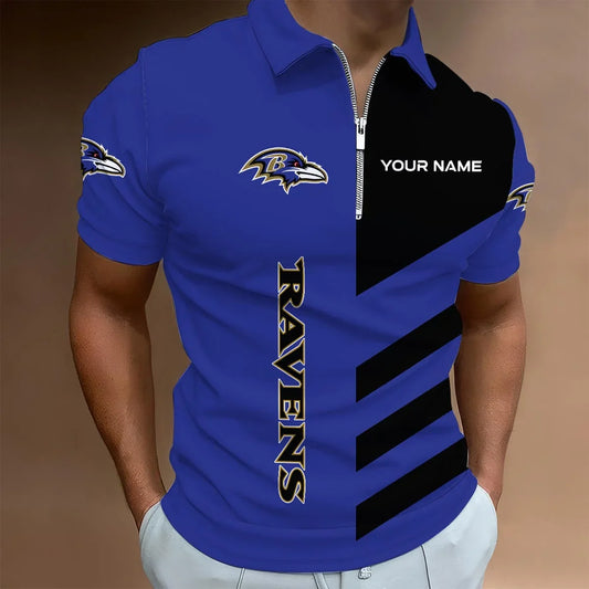 HOT DEAL - NEW CUSTOMIZED NFL28 BTR BALTIMORE RAVENS T-SHIRT, POLO SHIRT, ZIP POLO SHIRT, SWEATSHIRT, HOODIE & ZIP HOODIE