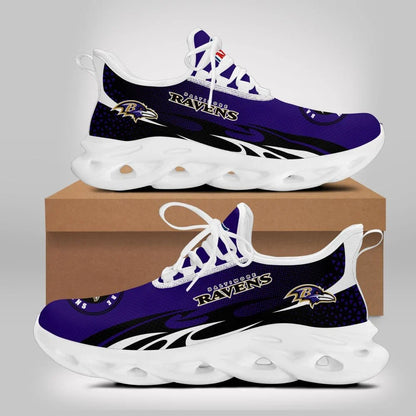 VIRAL EDITION - NEW CUSTOMIZED NFL28 BTR BALTIMORE RAVENS UNISEX MAX SOUL SHOES