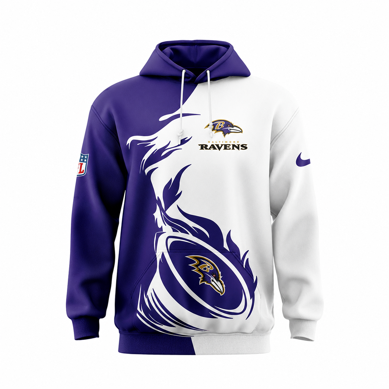 ELETE EDITION - NEW CUSTOMIZED NFL28 BTR BALTIMORE RAVENS T-SHIRT, POLO SHIRT, ZIP POLO SHIRT, SWEATSHIRT, HOODIE & ZIP HOODIE
