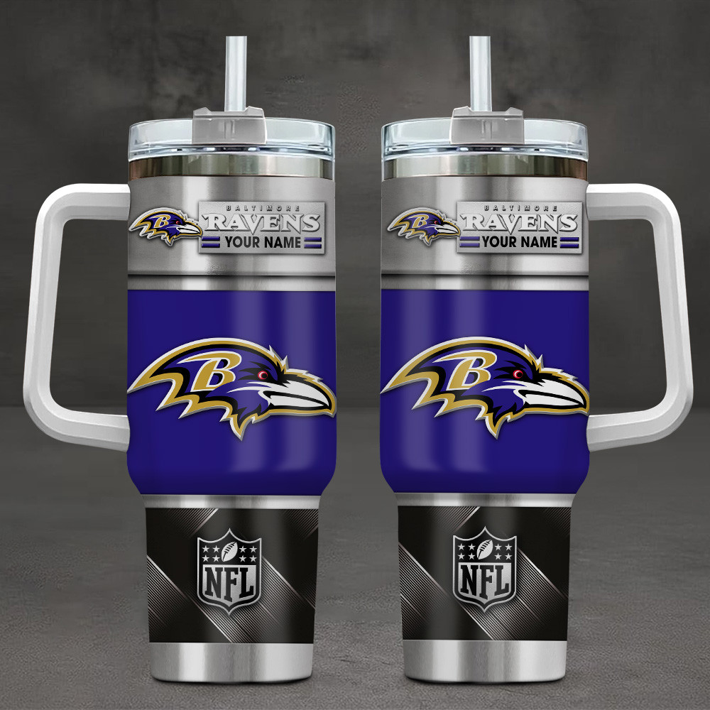 FINAL SALE - NEW CUSTOMIZED NFL28 BTR BALTIMORE RAVENS TUMBLER CUP