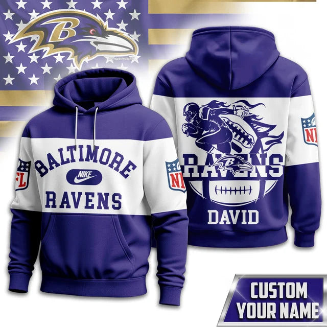 VIRAL EDITION - NEW CUSTOMIZED NFL28 BTR BALTIMORE RAVENS T-SHIRT, POLO SHIRT, ZIP POLO SHIRT, SWEATSHIRT, HOODIE & ZIP HOODIE