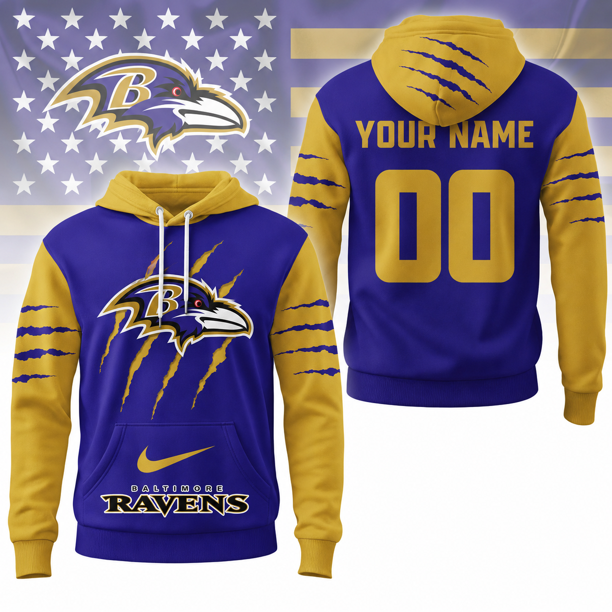 VIRAL EDITION - NEW CUSTOMIZED NFL28 BTR BALTIMORE RAVENS T-SHIRT, POLO SHIRT, ZIP POLO SHIRT, SWEATSHIRT, HOODIE & ZIP HOODIE