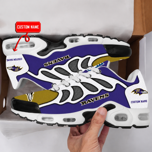 HOT DEAL - NEW CUSTOMIZED NFL28 BTR BALTIMORE RAVENS AIR MAX PLUS SNEAKERS
