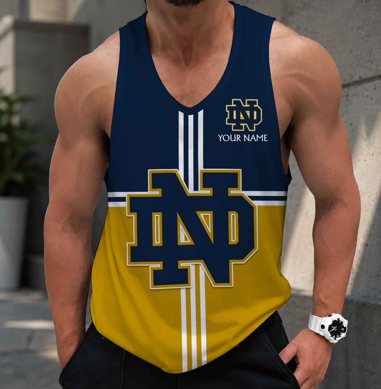 VIRAL EDITION - NEW CUSTOMIZED NCAA FBS28 NFI NOTRE DAME FIGHTING IRISH UNISEX TANK TOP