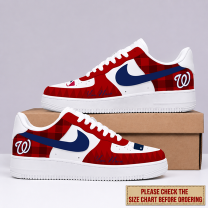 VIRAL EDITION - NEW CUSTOMIZED MLB28 WNS WASHINGTON NATIONALS AF1 SHOES