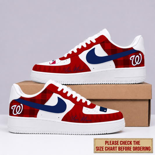 VIRAL EDITION - NEW CUSTOMIZED MLB28 WNS WASHINGTON NATIONALS AF1 SHOES