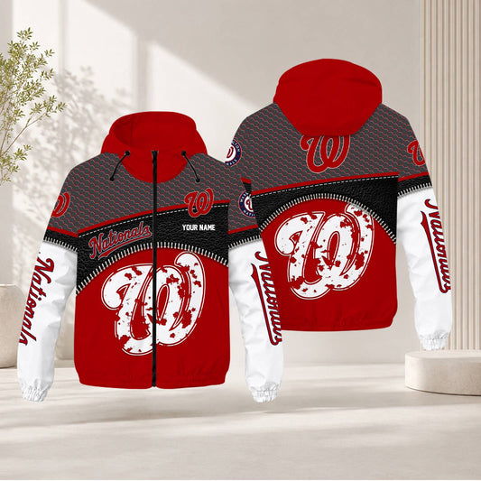 FINAL SALE - NEW CUSTOMIZED MLB28 WNS WASHINGTON NATIONALS WINDBREAKER JACKET