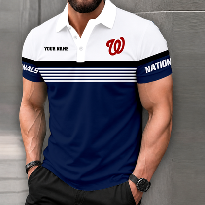 LIMITED EDITION - NEW CUSTOMIZED MLB28 WNS WASHINGTON NATIONALS POLO SHIRT