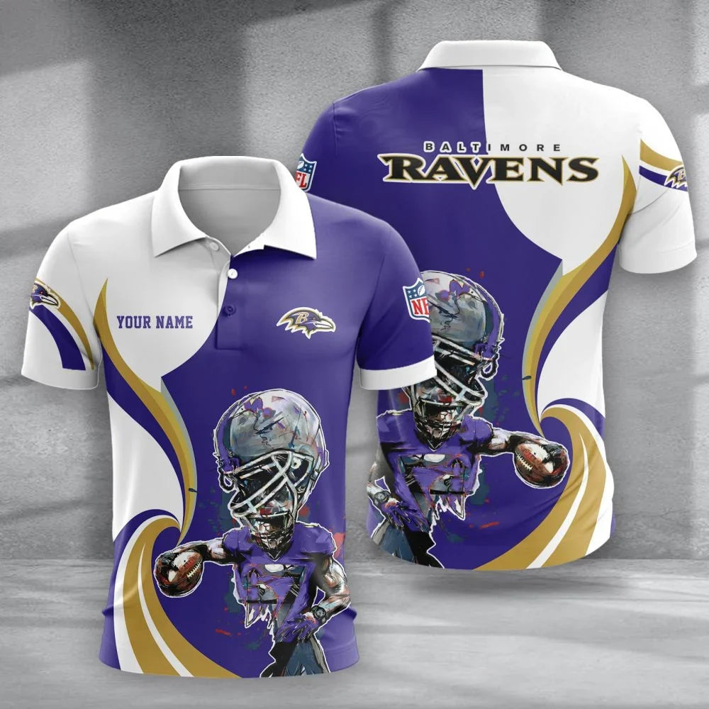 SPECIAL EDITION - NEW CUSTOMIZED NFL28 BTR BALTIMORE RAVENS T-SHIRT, POLO SHIRT, ZIP POLO SHIRT, SWEATSHIRT, HOODIE & ZIP HOODIE