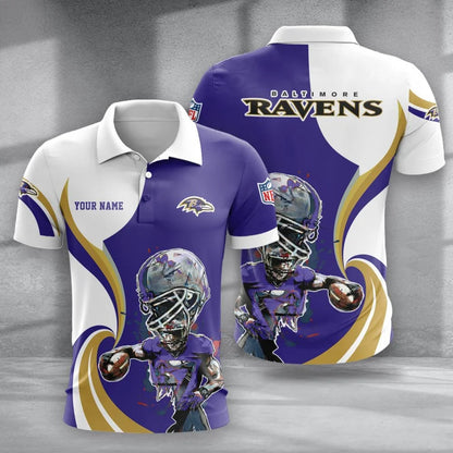 SPECIAL EDITION - NEW CUSTOMIZED NFL28 BTR BALTIMORE RAVENS T-SHIRT, POLO SHIRT, ZIP POLO SHIRT, SWEATSHIRT, HOODIE & ZIP HOODIE