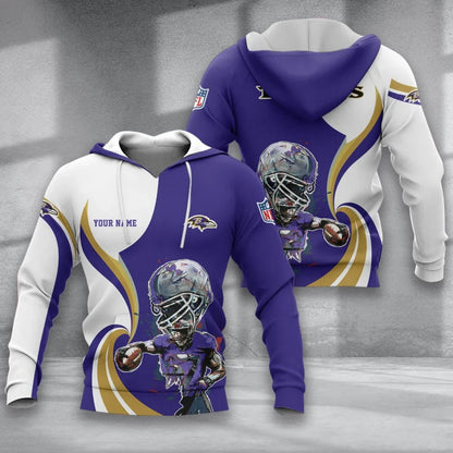 SPECIAL EDITION - NEW CUSTOMIZED NFL28 BTR BALTIMORE RAVENS T-SHIRT, POLO SHIRT, ZIP POLO SHIRT, SWEATSHIRT, HOODIE & ZIP HOODIE