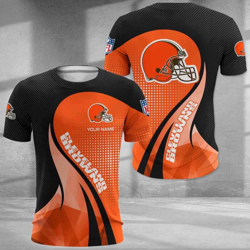 LIMITED EDITION - NEW CUSTOMIZED NFL29 CLB CLEVELAND BROWNS POLO, T-SHIRT & SHORT PANTS SET