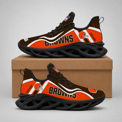LIMITED EDITION - NEW CUSTOMIZED NFL29 CLB CLEVELAND BROWNS MAX SOUL SHOES