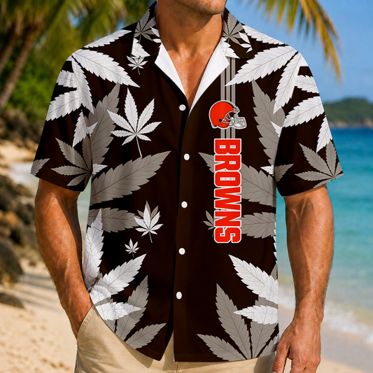 FINAL SALE - NEW CUSTOMIZED NFL29 CLB CLEVELAND BROWNS UNISEX HAWAIIAN SHIRT